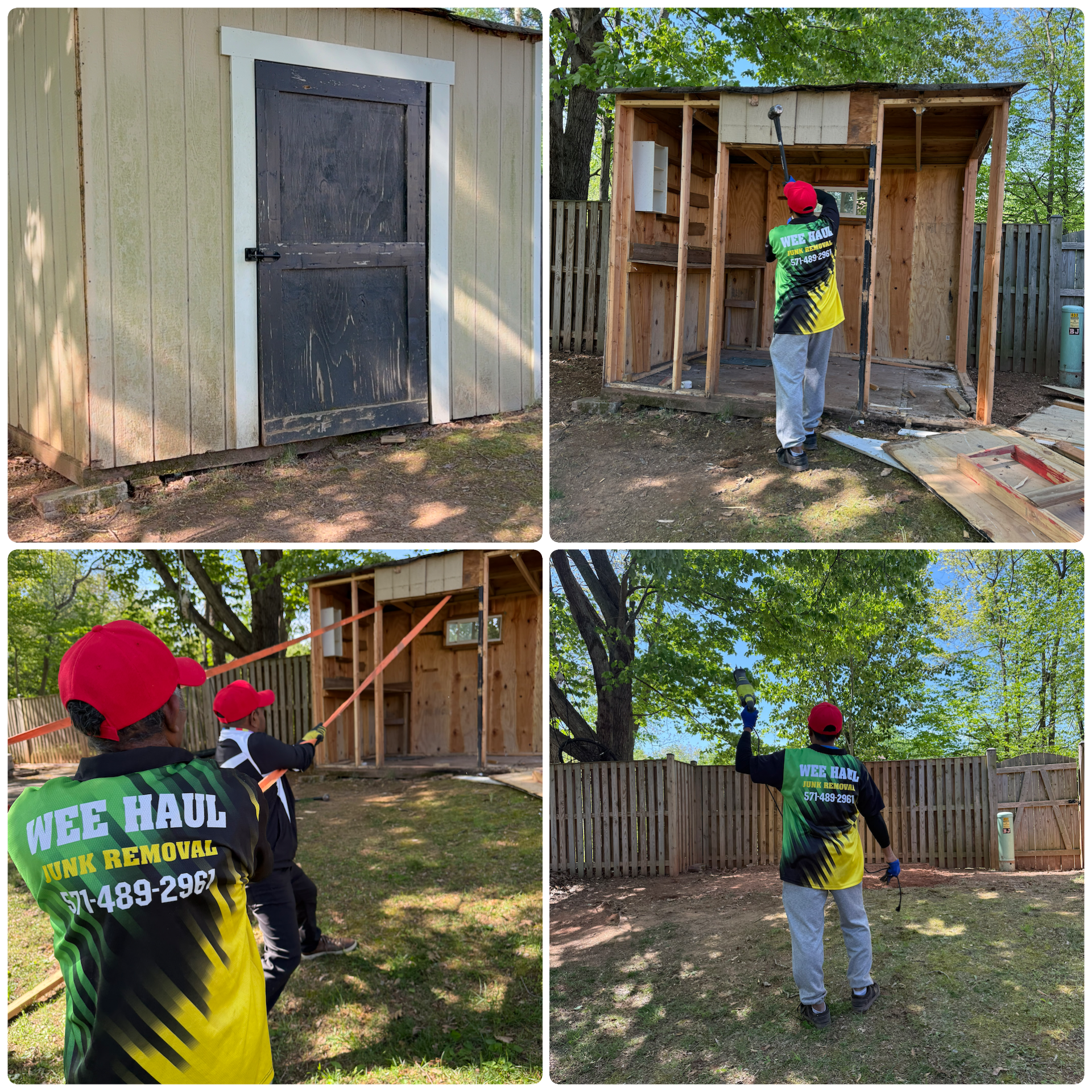 Shed Removal and Demolition Before and After